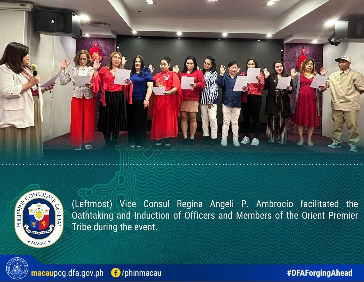 2 Photo Release No. 02 2023 Consulate General Attends Orient Premier Tribes 20th Anniversary Christmas Party and Oathtaking Ceremony