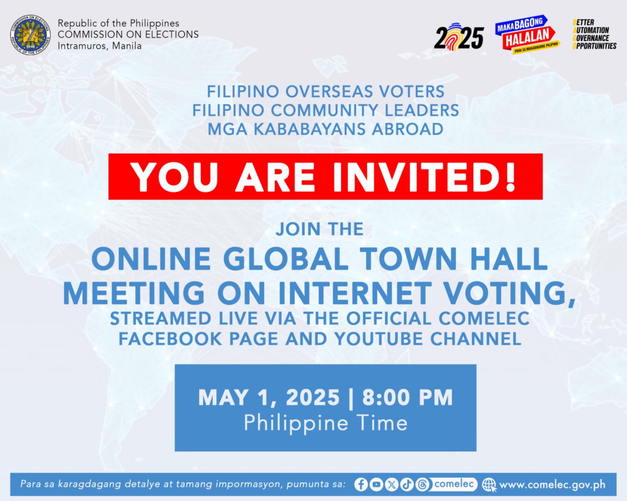 Announcement No.03 2025 COMELEC Global Townhall Meeting
