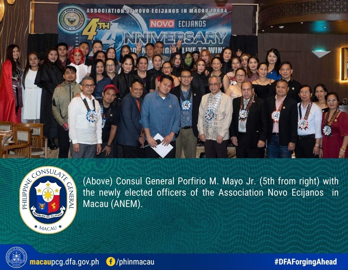 Photo Release No.02 2022 4th ANNIVERSARY OF ANEM Association of Novo Ecijanos ion Macau 2