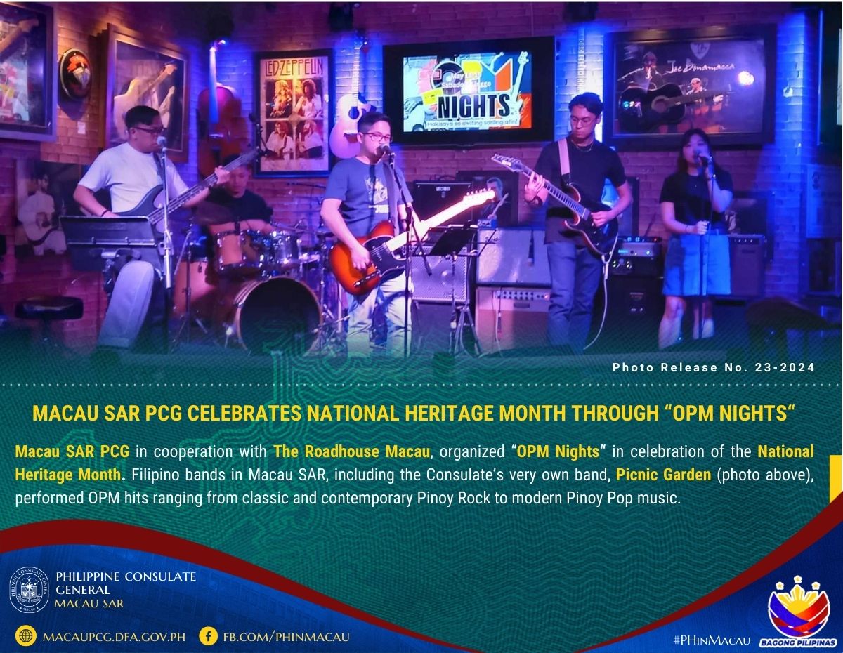 Photo Release No.23 2024 Macau SAR PCG Celebrates National Heritage Month Through OPM Nights
