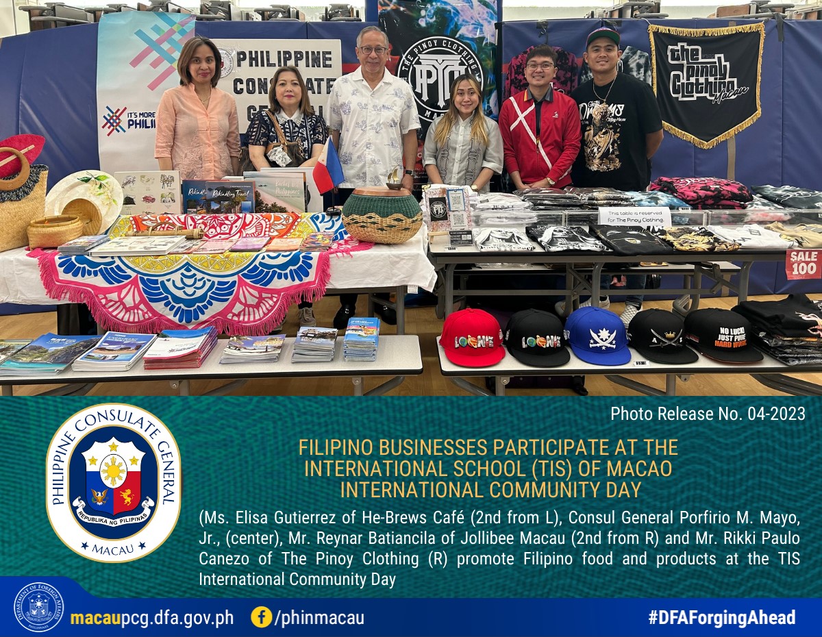 Photo Release No. 04 2023 Filipino Businessses Participate At The International School TIS of Macao International Community Day